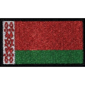 Патч Флаг Беларуси цветной малый (правильный орнамент)